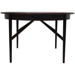 Round Rosewood Extension Dining Table 5