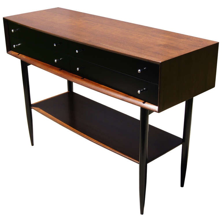 Walnut Console Table 1950s walnut console table at 1stdibs Walnut Console Table 1950s walnut console table at 1stdibs