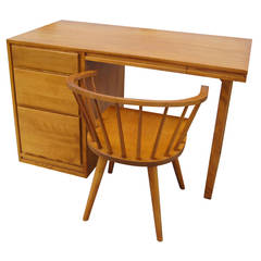 Small Desk and Chair by Russel Wright for Conant Ball