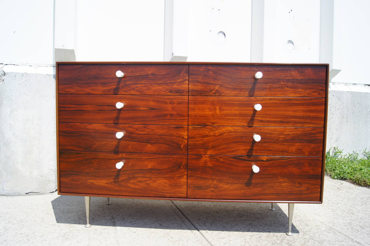 American Early Thin Edge Eight-Drawer Rosewood Dresser by George Nelson for Herman Miller