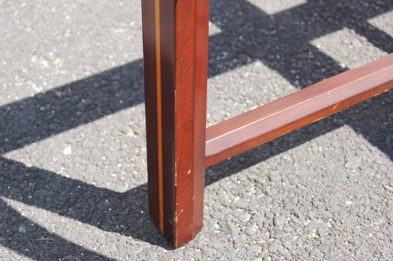 Inlaid Marble and Mahogany Coffee Table by Tommi Parzinger for Charak Modern 2
