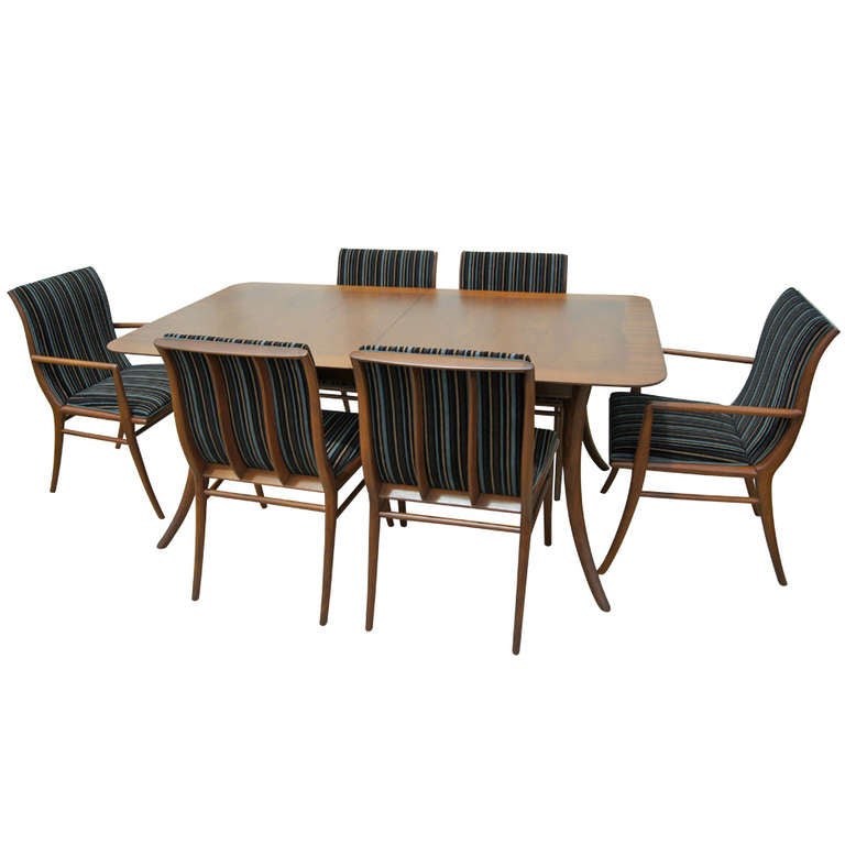 Saber Leg Dining Table And Chairs By T H Robsjohn Gibbings For Widdicomb At 1stdibs - Elbertex By Glen Raven Patio Chairs