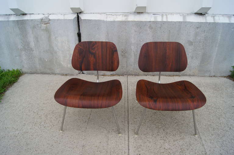 Mid-Century Modern Rosewood LCM Lounge Chairs by Eames for Herman Miller