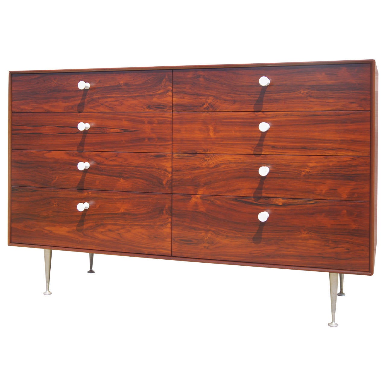 Early Thin Edge EightDrawer Rosewood Dresser by Nelson for