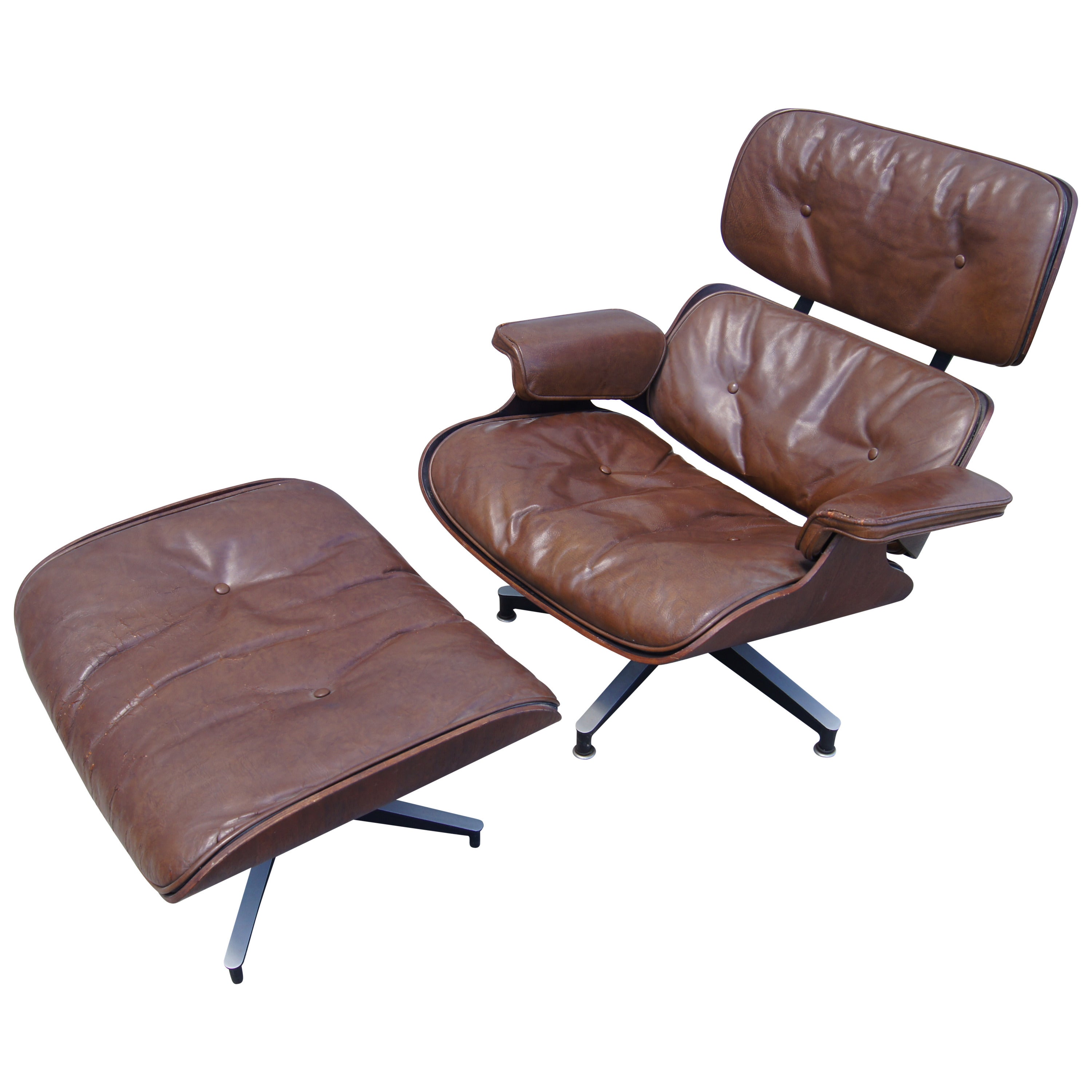 Early Production Lounge Chair & Ottoman by Charles & Ray Eames for Herman Miller