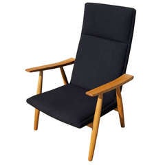 GE-260A High-Back Lounge Chair by Hans Wegner for Getama