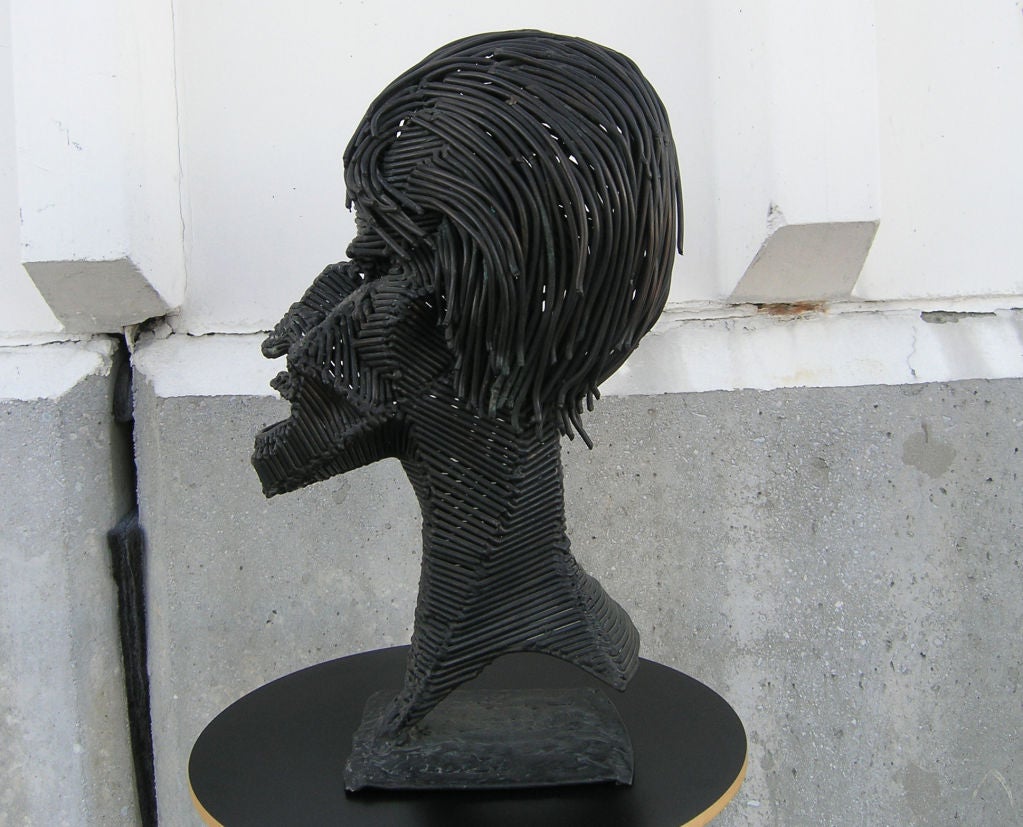 American Perez, Welded Bronze Bust, 1970s For Sale