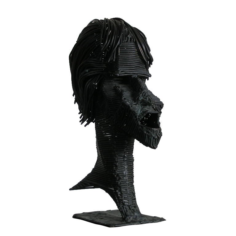 Perez, Welded Bronze Bust, 1970s For Sale
