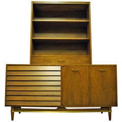 Two-Piece Sideboard Cabinet with Hutch by Merton Gershun for Martinsville 7