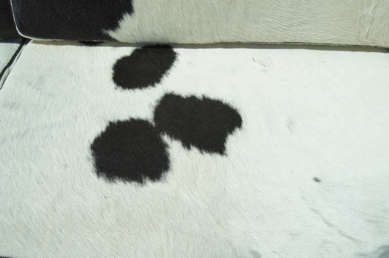 Cowhide Sofa by Illums Bolighus In Excellent Condition In Dorchester, MA
