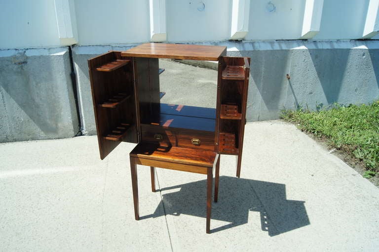 Mid-20th Century Small Rosewood Smoking Cabinet by Ole Wanscher