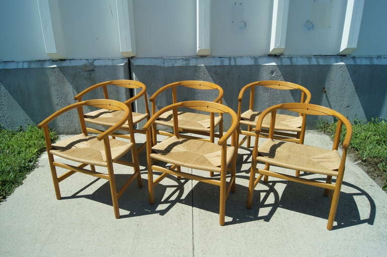 Set of Six PP 203 Armchairs by Hans Wegner for PP Mobler In Excellent Condition In Dorchester, MA