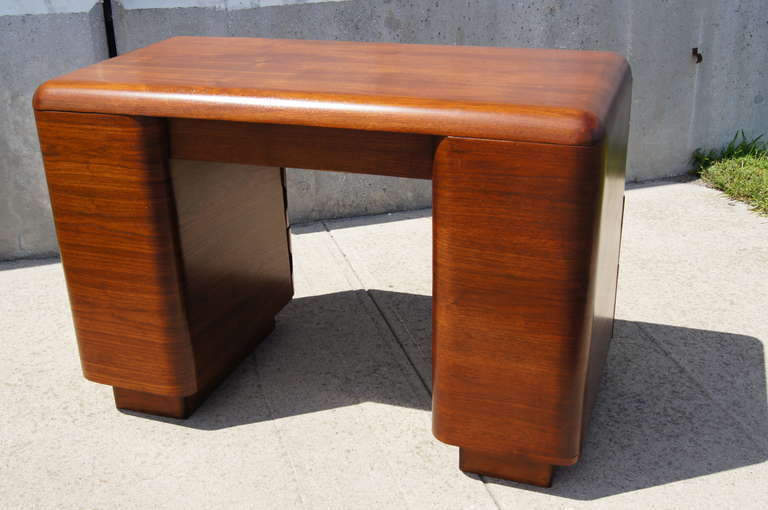 Mid-20th Century Bent Plywood Desk by Paul Goldman for Plymold