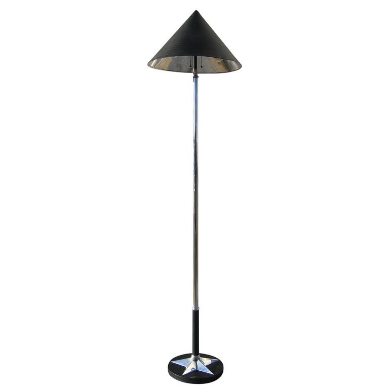 Art Deco Floor Lamp with Star Base