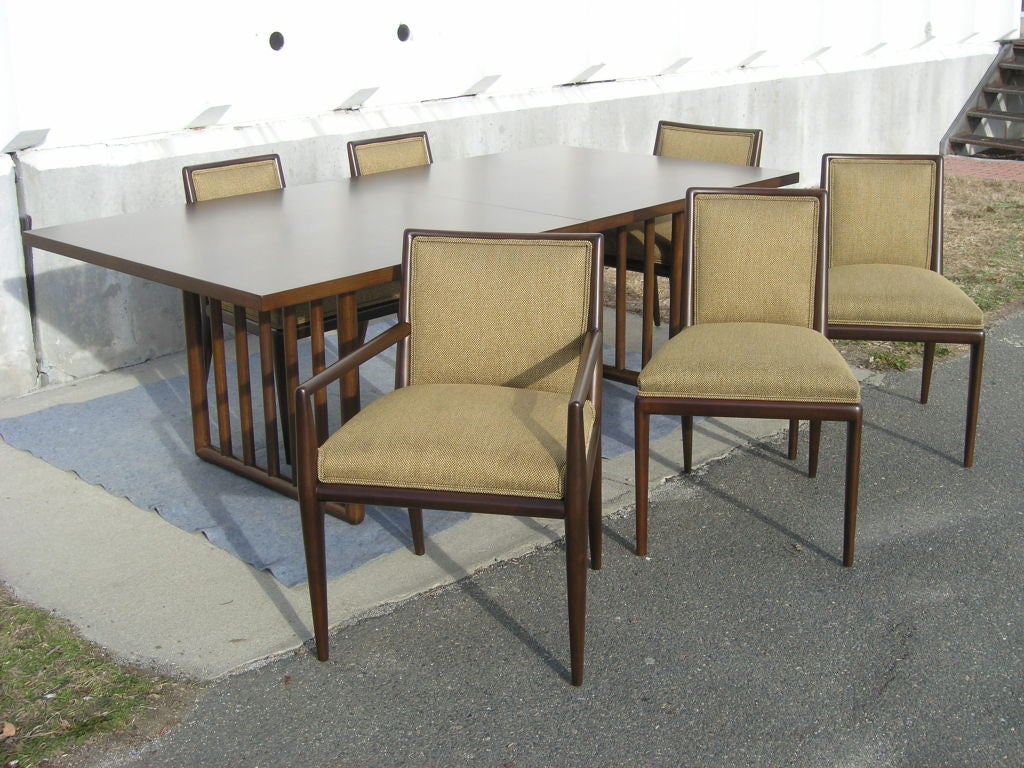 American Dining Table with Six Chairs by T. H. Robsjohn-Gibbings for Widdicomb