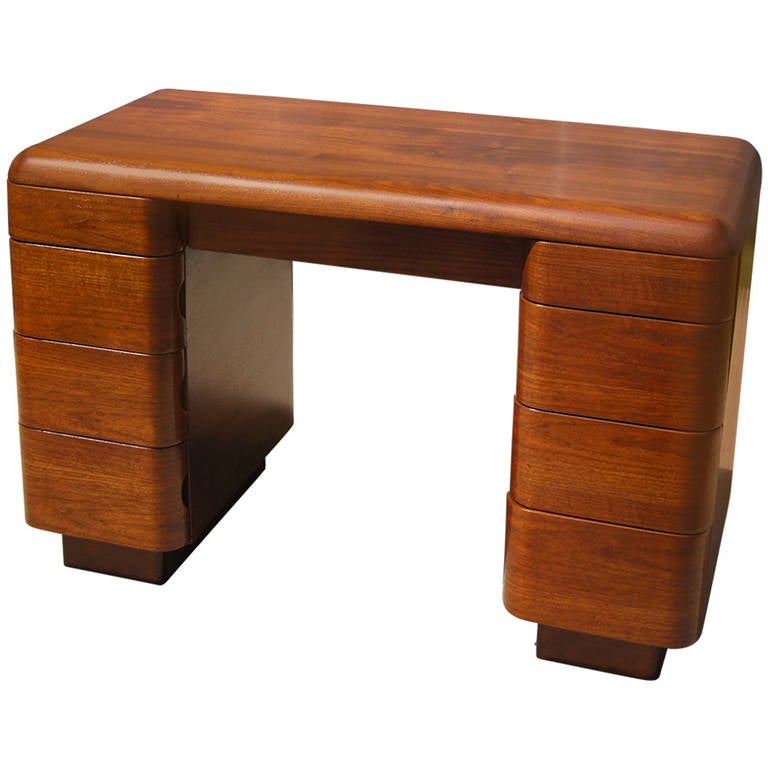 Bent Plywood Desk by Paul Goldman for Plymold at 1stDibs