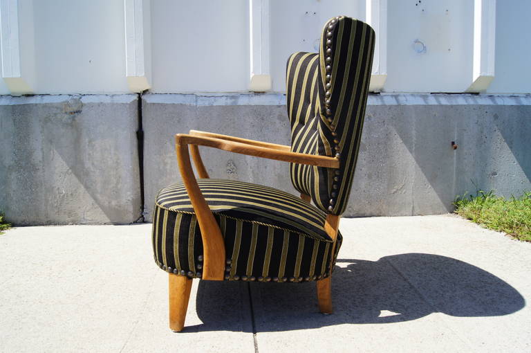 20th Century Unique Scandinavian Highback Lounge Chair