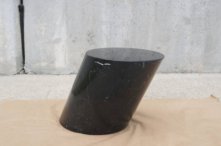 Modern Marble Canted Cylinder Stump Table by Lucia Mercer for Knoll