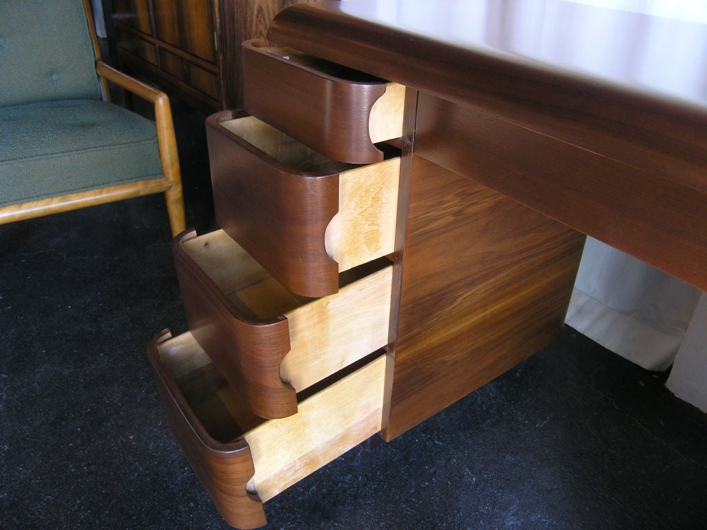 bent plywood desk