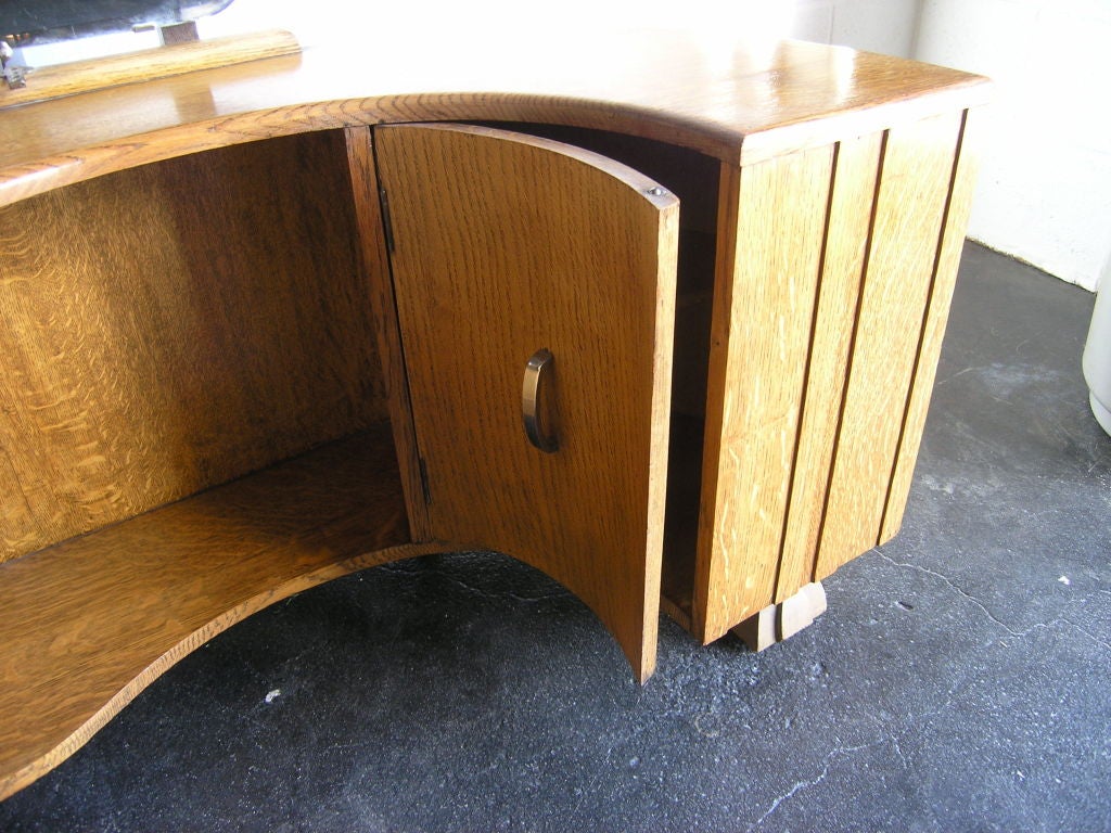 English Art Deco Vanity with Tilting Mirror