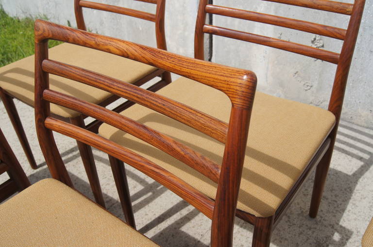20th Century Set of Six Rosewood Dining Chairs by Niels Moller