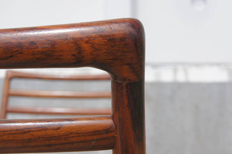 Set of Six Rosewood Dining Chairs by Niels Moller 3