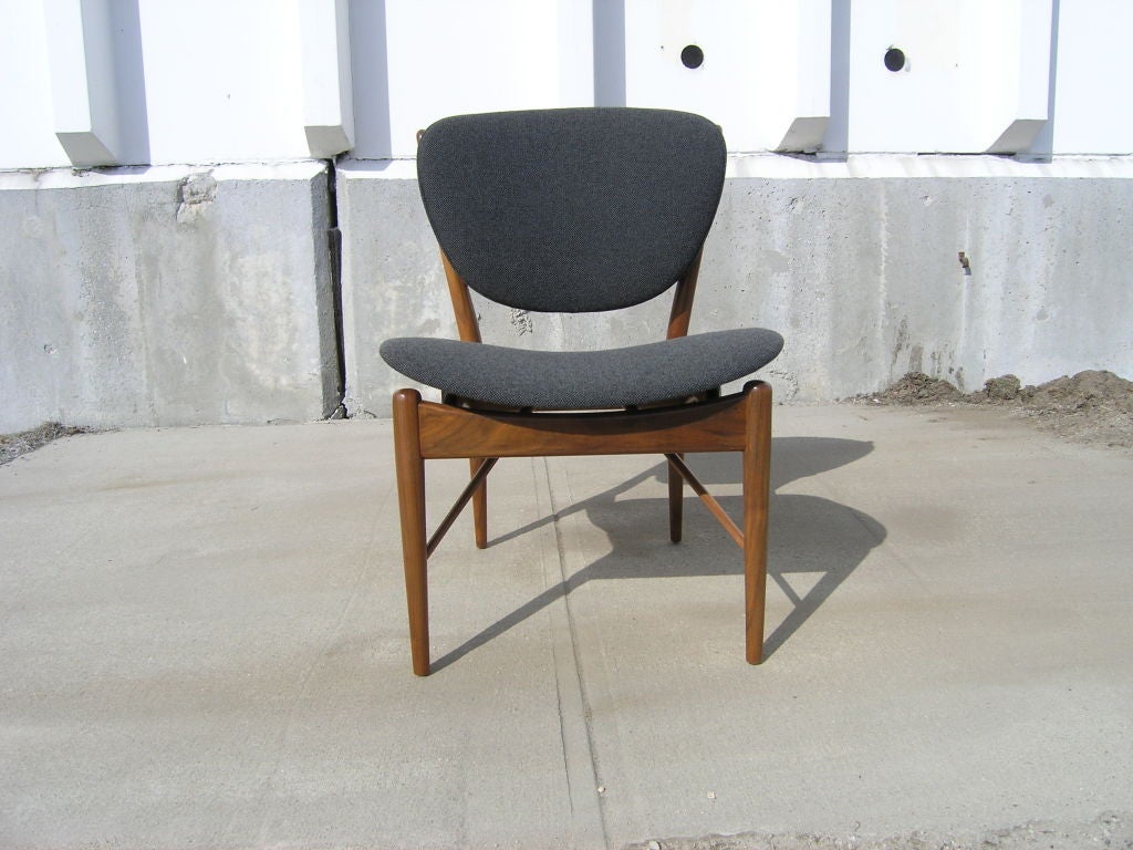 Danish Walnut Side Chair, Model NV-51 by Finn Juhl for Baker