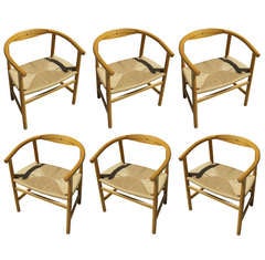 Set of Six PP 203 Armchairs by Hans Wegner for PP Mobler