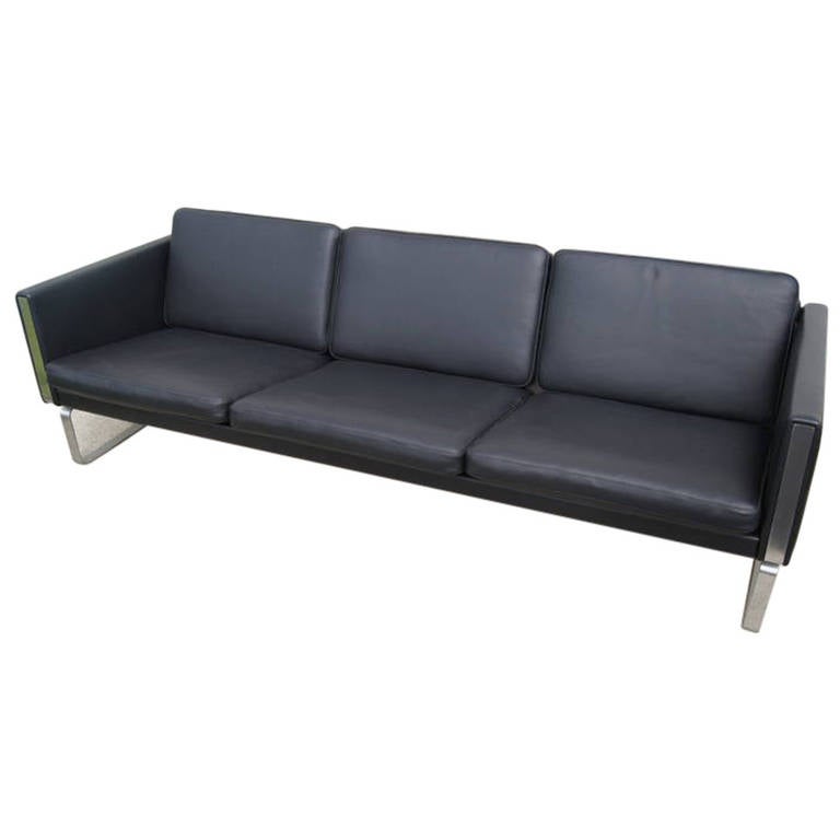 Ch103 Leather Sofa By Hans Wegner For Carl Hansen Son