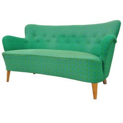 Small Scandinavian Modern Sofa by Carl Malmsten for O.H. Sjögren 10