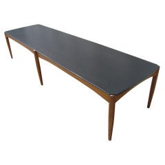 Long Danish Ebonized Teak Coffee Table by Dux