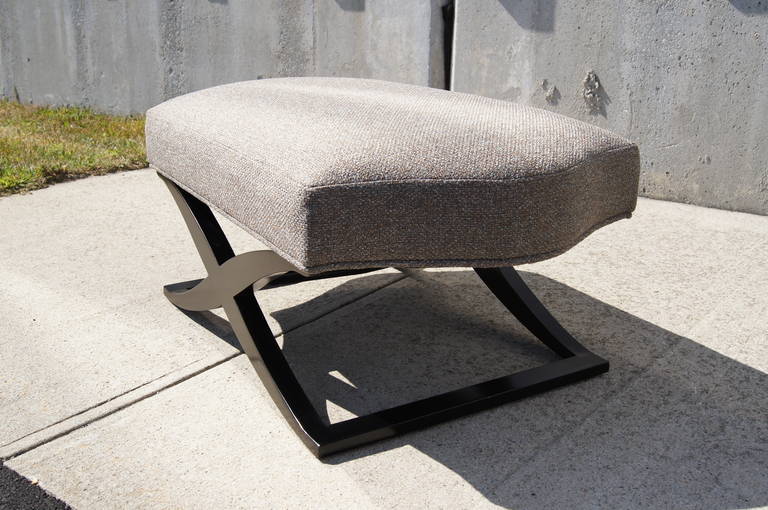 Small Ebonized Bench by Angelo Donghia In Good Condition In Dorchester, MA