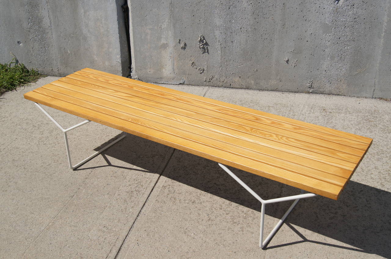 American Slated Ash Bench by Harry Bertoia for Knoll International
