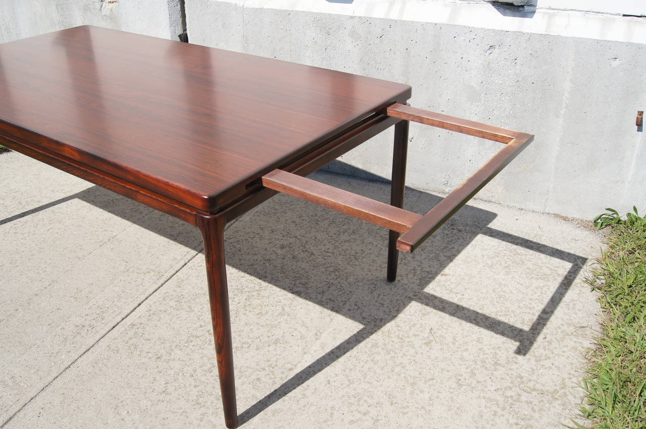 20th Century Johannes Andersen Danish Rosewood Extension Dining Table