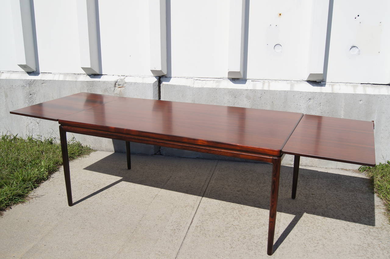 Johannes Andersen Danish Rosewood Extension Dining Table 2