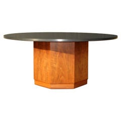 Slate and Walnut Coffee/Cocktail Table by Fred Kemp