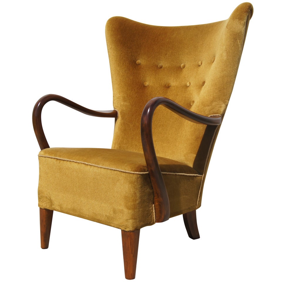 Scandinavian Highback Armchair at 1stDibs scandinavian high back