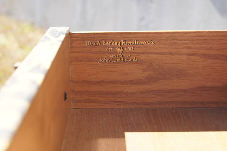 American Small Walnut Dresser by William A. Berkey Furniture for Widdicomb