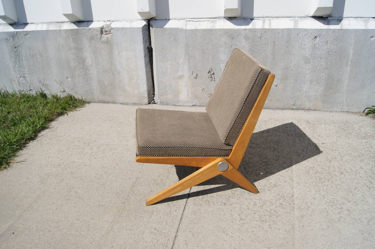 Allemand Chaise ciseaux de Pierre Jeanneret pour Knoll