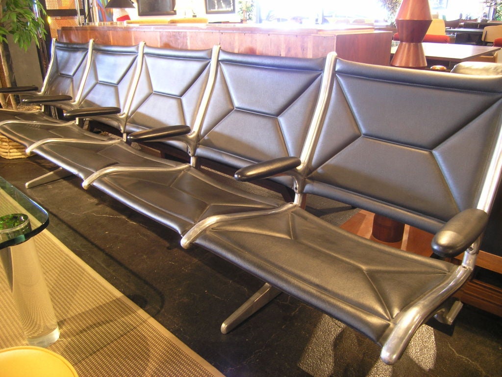 20th Century 5-Seat Sling Airport Seating by Charles and Ray Eames