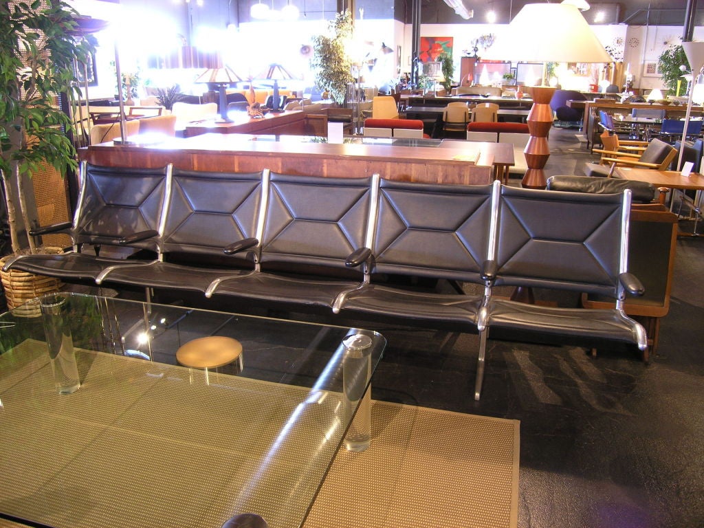 PVC 5-Seat Sling Airport Seating by Charles and Ray Eames