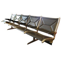 5-Seat Sling Airport Seating by Charles and Ray Eames