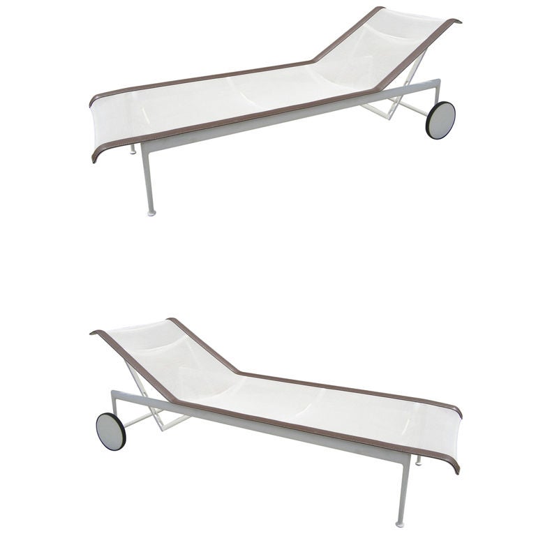 Pair of Chaise Lounge Chairs by Richard Schultz for 1966 Coll. at 1stDibs