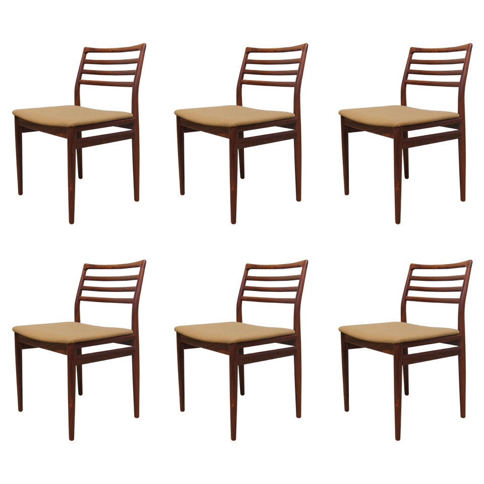 Set of Six Rosewood Dining Chairs by Niels Moller