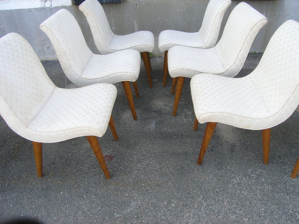 20th Century Set of 8 Dining Chairs by Russel Wright for Conant Ball
