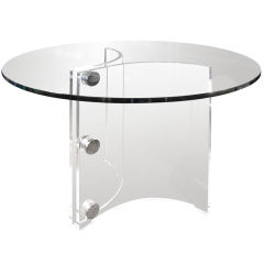 Lucite and Glass Table by Vladimir Kagan
