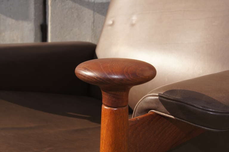 Leather Bwana Chair by Finn Juhl for France & Son