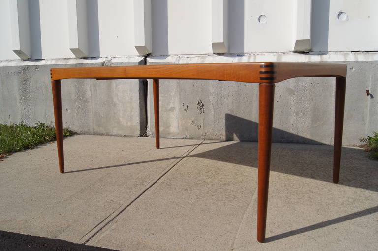 Scandinavian Modern Teak Dining Table by H.W. Klein