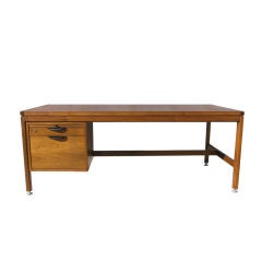 Used Walnut Executive Desk by Jens Risom