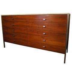 Long Dresser with Marble Top by Paul McCobb for Calvin Group